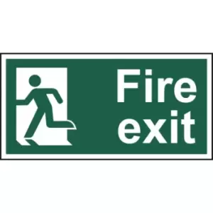 Fire exit (Man left) - Self Adhesive Sticky Sign (300 x 150mm)