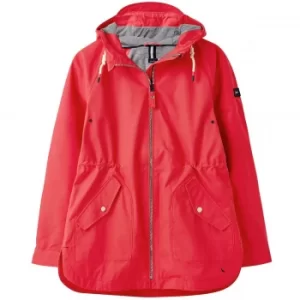 Joules Womens Shoreside Coastal Waterproof Jacket Red 16