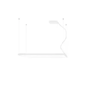 Tuula Integrated LED Rectangle Pendant Ceiling Light, White, 4000K, 8096lm