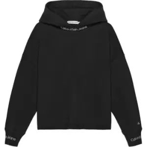 Calvin Klein Jeans Intarsia Fleece Hoodie - Black