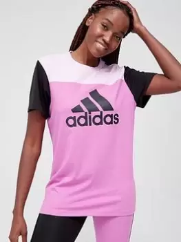 adidas Colourblock Tee - Lilac Size XL, Women