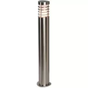 Loops - Outdoor Bollard Light IP44 - Brushed Stainless Steel - 9.2W LED E27 Lamp Post