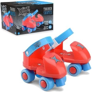 Xootz Beginner Trainer Skates My First 4 Wheel Quad Roller Skates for Kids Boys and Girls UK Size 5-11