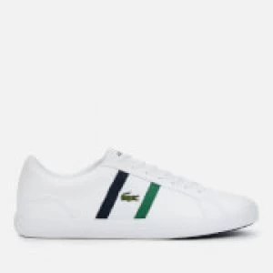 Lacoste Mens Lerond 119 3 Leather Low Top Trainers - White/Navy - UK 9