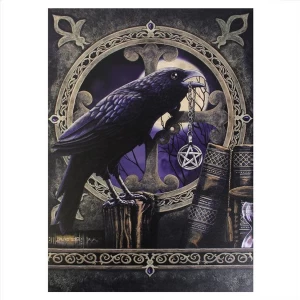 Large Talisman Raven Canvas Picture by Lisa Parker