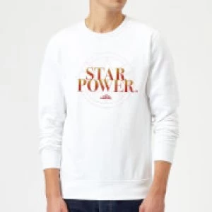 Captain Marvel Star Power Sweatshirt - White