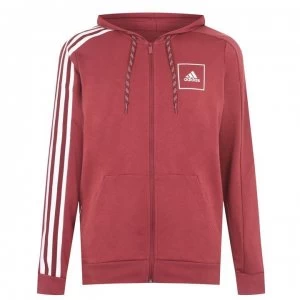 adidas Mens 3-Stripes Tape Track Top Hoodie - Legacy Red