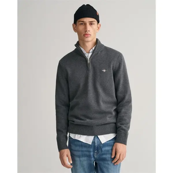 Gant Casual Cotton Half-Zip - Grey XS