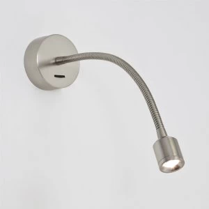 LED 1 Light Indoor Wall Switched Light Matt Nickel