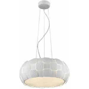 Impex Brigitte 6 Light Pendant White Frame