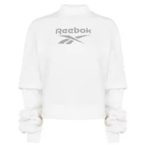 Reebok Mock Neck Jumper Womens - White