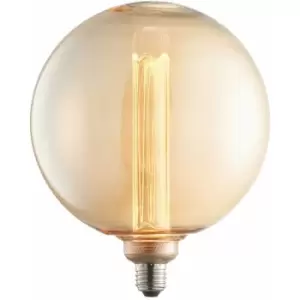 Loops - LED Filament Lamp Bulb Amber Glass 2.8W LED E27 Warm White Globe Bulb