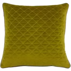 Riva Home Quartz Cushion Cover with Geometric Diamond Design (One Size) (Moss Green/Taupe) - Moss Green/Taupe