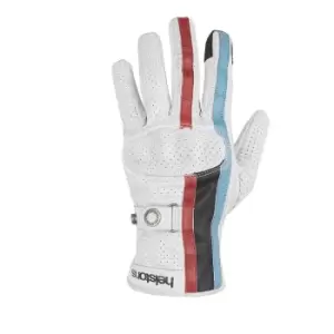 Helstons Eagle Air Summer Leather White Blue Black Red Gloves T12