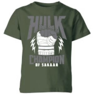 Marvel Thor Ragnarok Hulk Champion Kids T-Shirt - Forest Green - 5-6 Years