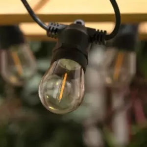 Zink WYE 10 Light LED Solar Festoon Light Black