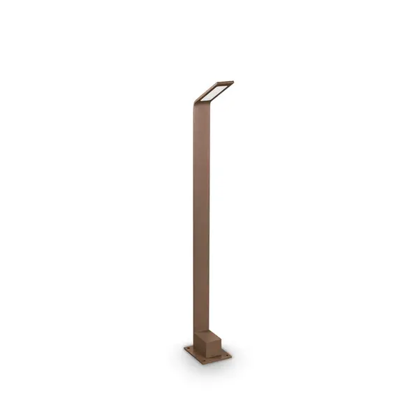 Agos Integrated LED Outdoor Tall Bollard Brown 730Lm 4000K IP54