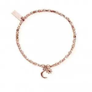 ChloBo Rose Gold Dainty Moon and Sun Bracelet RBCFB583