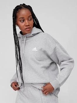 adidas Studio Yoga Hoodie - Medium Grey Heather Size M Women