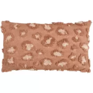 Furn - Maeve Tufted Spot 100% Cotton Cushion Cover, Cinnamon, 30 x 50 Cm