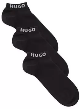 HUGO Bodywear 3 Pack Trainer Sock - Black, Size 43-46, Men