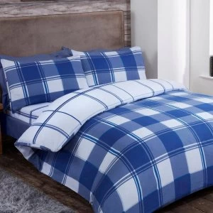 Boston Brushed Cotton Check Reversible Duvet Set