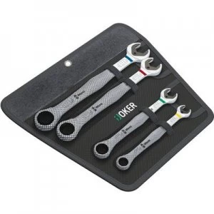 Wera 05073290001 Joker Ratcheting crowfoot wrench set 4 Piece 10 - 19 mm