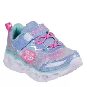 Skechers Bow Bungee & Strap Sneaker - Blue