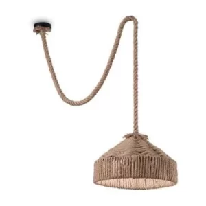 Canapa 1 Light Dome Ceiling Pendant Brown, E27