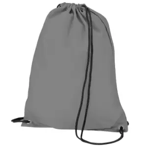 BagBase Budget Water Resistant Sports Gymsac Drawstring Bag (11L) (One Size) (Graphite Grey)