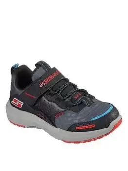 Skechers Dynamic Tread Trainers - Black/Red, Size 12 Younger