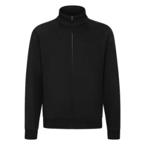 Fruit Of The Loom Mens Full Zip Sweat Jacket (S) (Black)