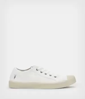 AllSaints Mens Mem Low Top Trainers, White, Size: UK 9/US 10/EU 43