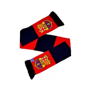 FC Barcelona Official Football Crest Bar Scarf (One Size) (Red/Navy)