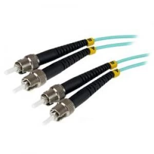 StarTech.com 1m 10 Gb Aqua Multimode 50/125 Duplex LSZH Fiber Patch Cable ST - ST