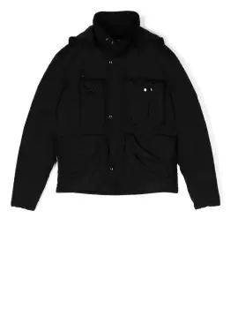 C.P COMPANY KIDS Utility-pocket Concealed-front Jacket Black