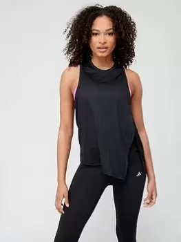 adidas Train Hiit Tank Top - Black/White, Size L, Women