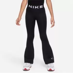 Nike Air Essential Big Kids (Girls') High-Waisted Flare Leggings - Black