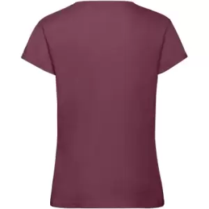 Fruit Of The Loom Girls Sofspun Short Sleeve T-Shirt (3-4) (Burgundy)