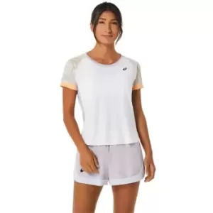 Asics Womens Court Graphic Tennis Top - White