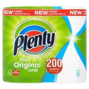 Plenty Double Kitchen Roll 100 Sheet Roll Ref BOUNTYN [Pack 2]