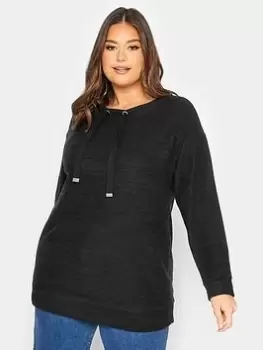 Yours Soft Touch High Neck Jumper - Black, Size 30-32, Women