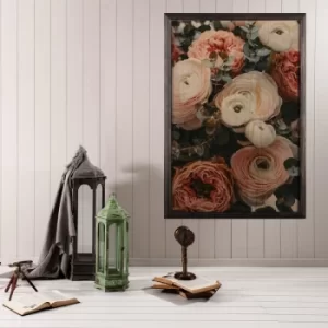 Roses XL Multicolor Decorative Framed Wooden Painting