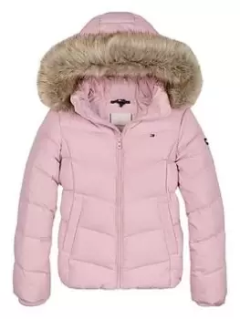 Tommy Hilfiger Girls Essential Down Jacket - Pink, Size 10 Years, Women