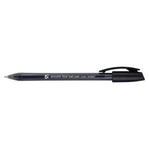 Elite Smooth Flow Ball Pen 1.0mm Tip 0.7mm Line Black Pack of 50