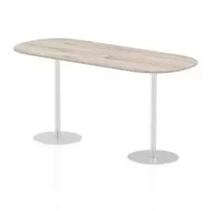 Italia Poseur Boardroom Table 2400 Top 1145 High Grey Oak