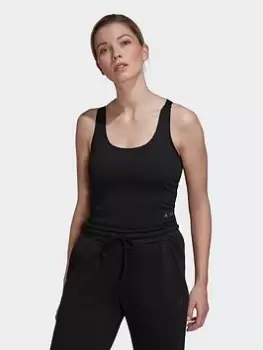 adidas Parley Run for the Oceans Cropped Tank Top - Black, Size L, Women