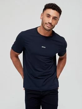 BOSS Tchup Centre Logo T-Shirt - Dark Blue, Dark Blue, Size S, Men