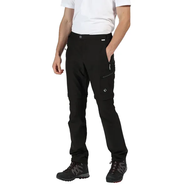 Regatta Mens Highton Zip Off Polyamide Walking Trouser Short 34 - Waist 34' (86cm), Inside Leg 31' BLACK REG164-800-34R