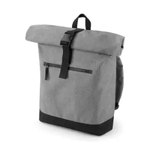 Bagbase Roll-Top Backpack / Rucksack / Bag (12 Litres) (Pack of 2) (One Size) (Grey Marl/Black)